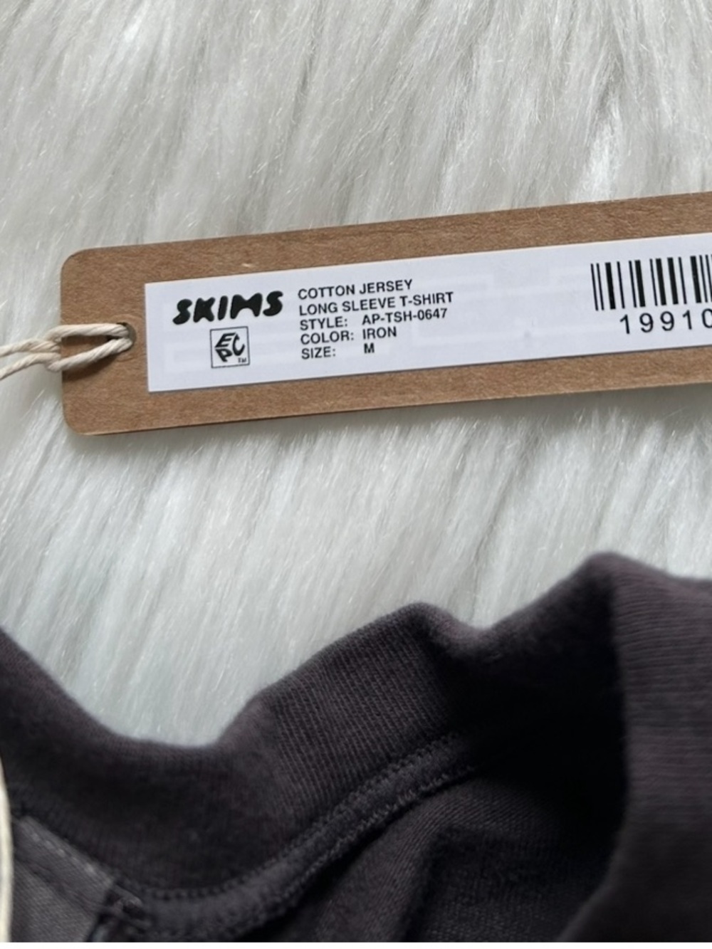 SKIMS Cotton Jersey Long Sleeve Tshirt M AP-TSH-0647 - Picture 2 of 2